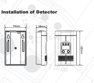 AC220V Relay Output Plug-in Combustible Gas Detector Gas Alarm