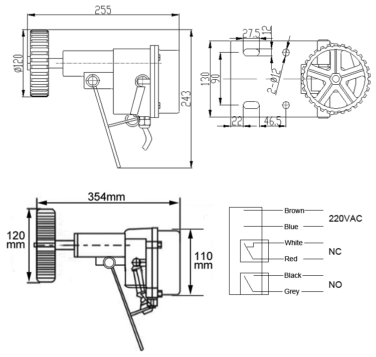 Passive Slip Switches Wks-Dh 24-380V Pull Cord Switch