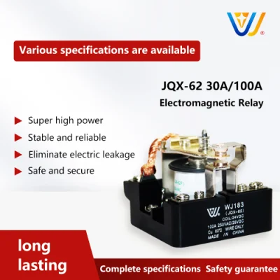 Elektromagnetisches Relais Jqx-62f Kompressor-Überlastschutzrelais 12 VDC 110 V für Geschwindigkeitsreduzierer von Werkzeugmaschinen und elektrischen Steuergeräten